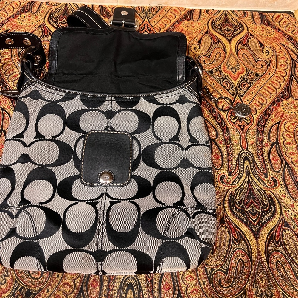 Coach Black and Gray Crossbody Bag